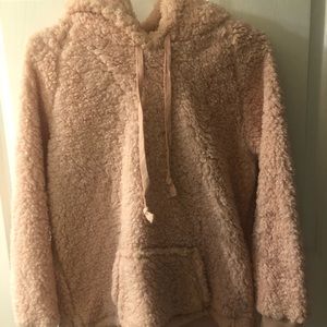 Sherpa Hoodie pink size small